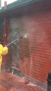 Removing paint from brick Stripper