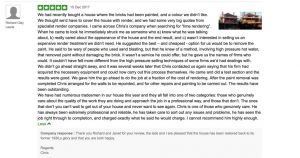 Customer letter after paint removal
